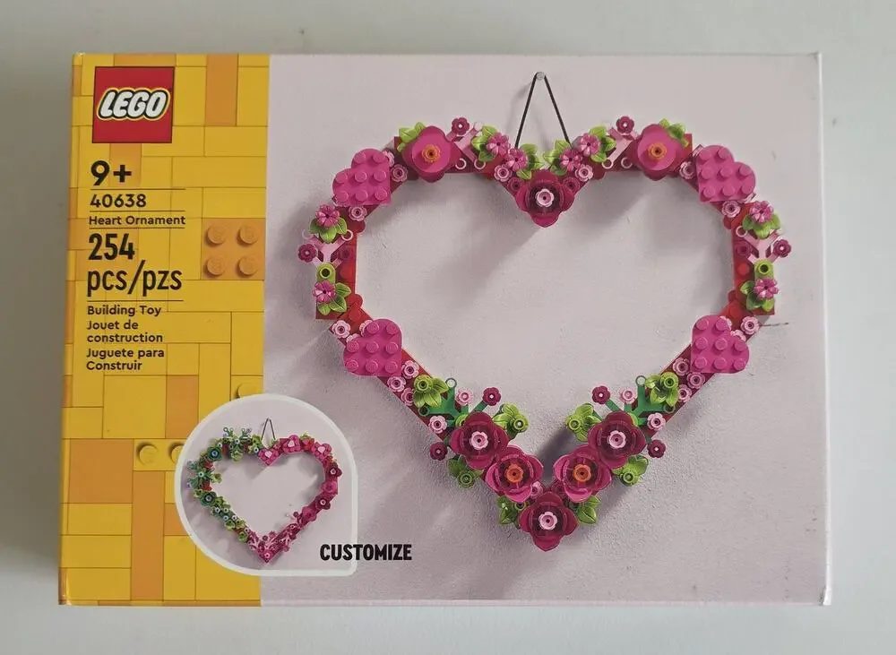 NIB Lego Heart Ornament Building Set 40638 NIB Customize